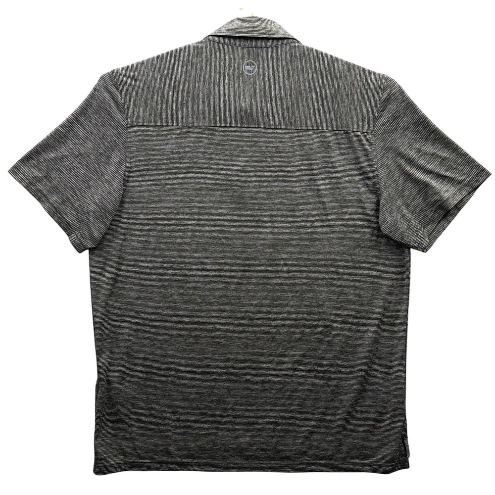 Vineyard Vines Shirt Mens Large Gray Striped‎ Performance Polo Whale Golf Casual - Picture 4 of 9